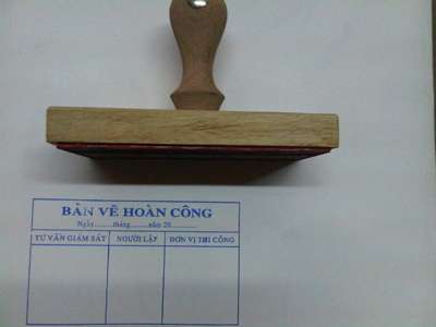 Dấu cán gỗ 7x14cm