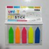 Giấy note 5 màu nhựa Uni-T