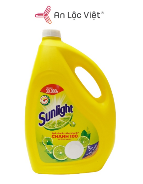 Nước rửa chén Sunlight can 3,6kg - hương chanh